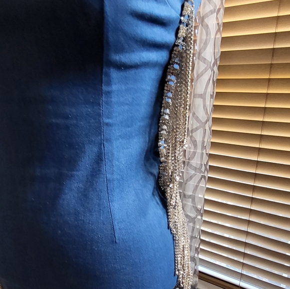 Fun and Flirty Akira Embellished Strapless Denim Dress - Picture 6 of 7